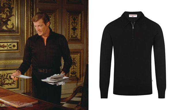 ロジャー・ムーアが着た！『007／ムーンレイカー』のハーフZIPニット(60,000円+税)