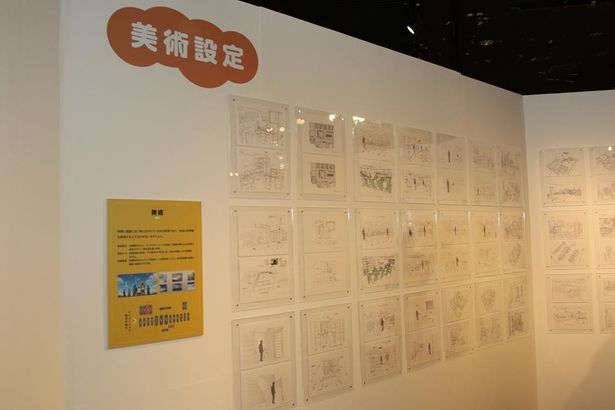 劇中に登場する会社や家、店などの詳細を描いた美術設定