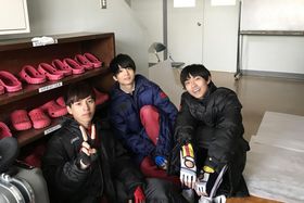 1年生組のオフショットはリラックスムード