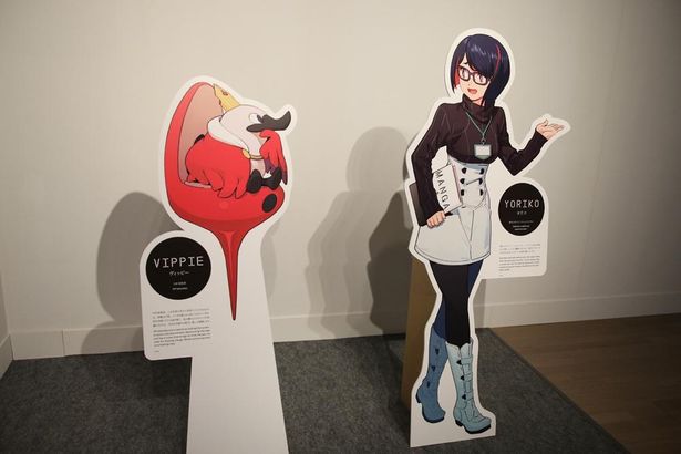 展覧会のマスコットキャラクターであるヨリコとヴィッピー
