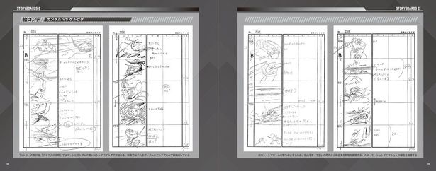 「マチルダの死を幻視するアムロ」ほか名場面の、富野監督による絵コンテも多数