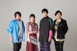 左から松岡禎丞、鬼頭明里、花江夏樹、下野紘の豪華4ショットが実現