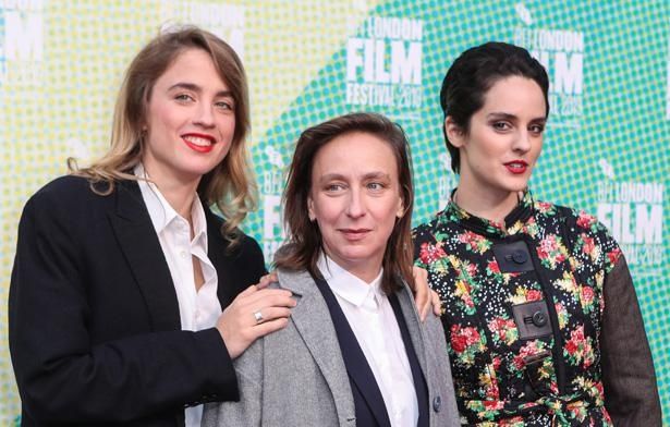 セリーヌ監督とアデル、ノエミの3ショット。ロンドン国際映画祭にて