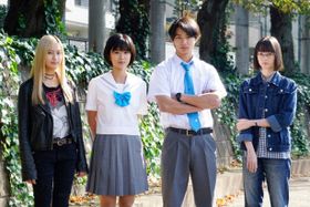 「サクラダリセット」に出演する恒松祐里、黒島結菜、野村周平、玉城ティナ(写真左から)