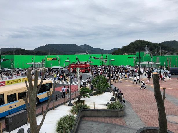 渋谷の風景がセットで組まれた足利スクランブルシティスタジオ