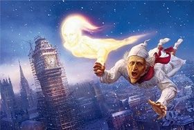 ジム・キャリーが1人7役の声を当てている『DISNEY'S クリスマス・キャロル』