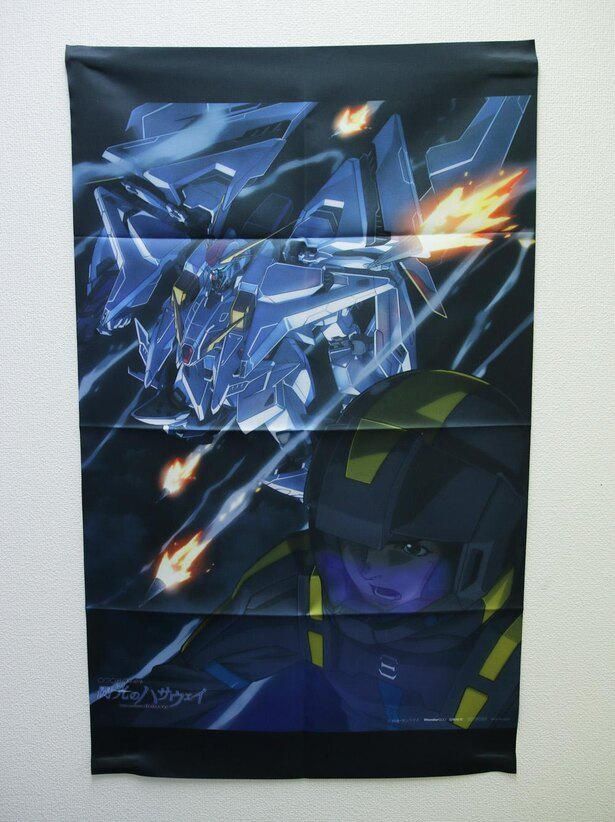 Ξガンダムとノーマルスーツを着たハサウェイを描いたB2タペストリー