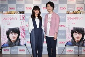 「3月のライオン」スペシャルイベントに登場した藤原さくら、神木隆之介(写真左から)