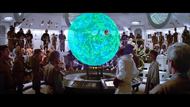 最終決戦であるエンドアの戦いでも、モン・モスマの姿を見つけることができる(『スター・ウォーズ エピソード6／ジェダイの帰還』)