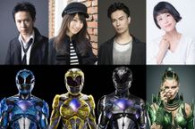 （左から）ブルー役の杉田智和、イエロー役の水樹奈々、ブラック役の鈴木達央、リタ役の沢城みゆき