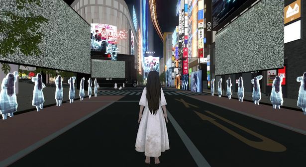 「バーチャル渋谷」MODI前は貞子が大量発生中