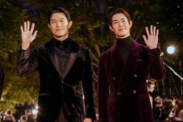 高身長コンビがそろってレッドカーペットを歩く姿は圧巻！