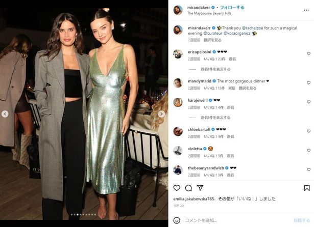 【写真を見る】ヴァレンティノの約200万円のドレスを着こなすミランダ・カーが圧巻の美しさ！