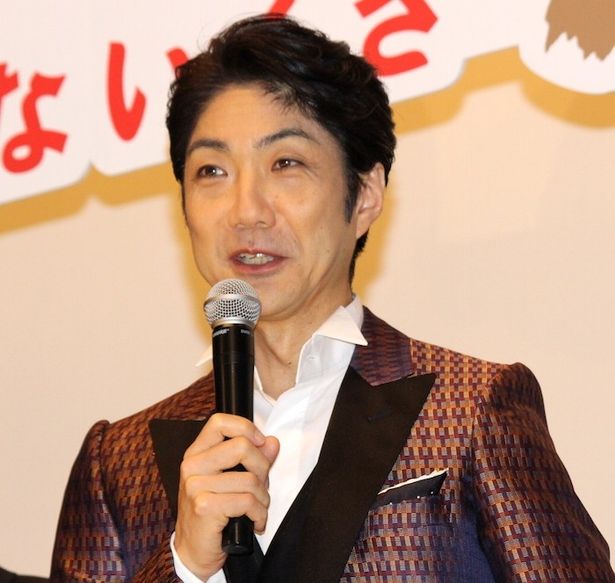 初日舞台挨拶に登壇した野村萬斎