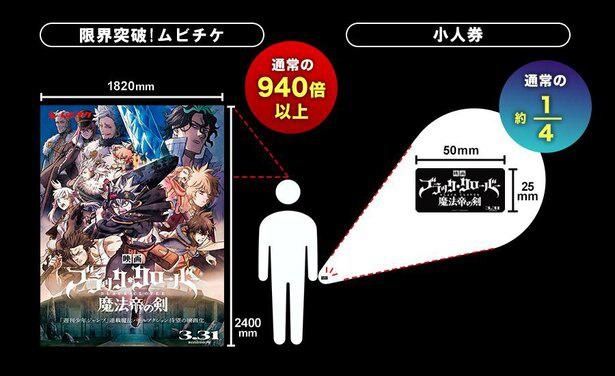 ムビチケの限界を突破！通常の940倍の大きさと4分の1の小ささ