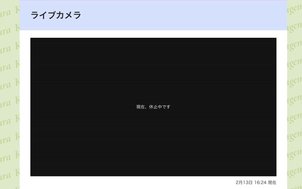 ライブカメラは現在休止中