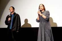 映画『日の丸～寺山修司４０年目の挑発～』公開記念舞台挨拶に登壇したフィフィと佐井大紀監督