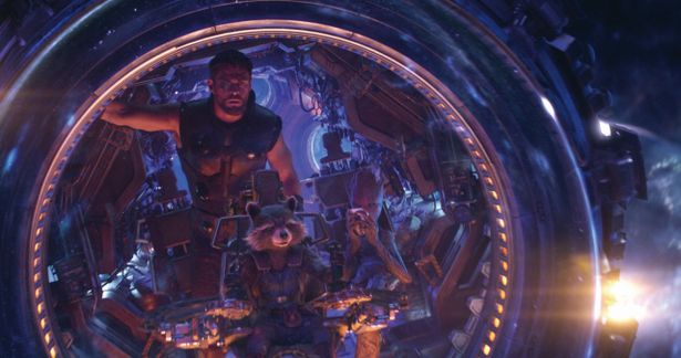 『アベンジャーズ／インフィニティ・ウォー』でのロケット、グルート、ソー