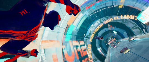 運命を変えようとするマイルスに、スパイダーマンたちが立ちはだかる！(『スパイダーマン：アクロス・ザ・スパイダーバース』)