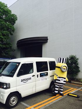 配送車に乗って、いざ出発！