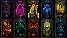 ギャビーとトラヴィスに加え、心霊エキスパートたちやマダム・レオタ、ゴーストたちを切り取った『ホーンテッドマンション』日本版キャラクターポスター