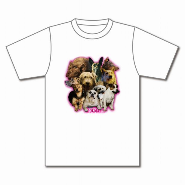 『DOGMAN ドッグマン』犬たちTシャツ：集合ver.