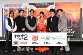 『私ときどきレッサーパンダ』の初日舞台挨拶に佐竹桃華とDa-iCEのメンバーが登場！