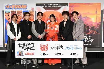 『私ときどきレッサーパンダ』の初日舞台挨拶に佐竹桃華とDa-iCEのメンバーが登場！