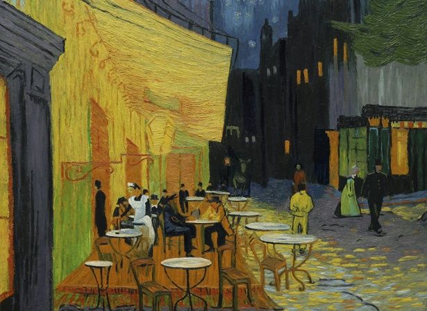 【写真を見る】名画「夜のカフェテラス」の中で、登場人物や景色が生き生きと動く