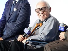 映画『海の沈黙』(11月22日公開)の舞台挨拶付き先行上映に登壇した原案、脚本の倉本聰