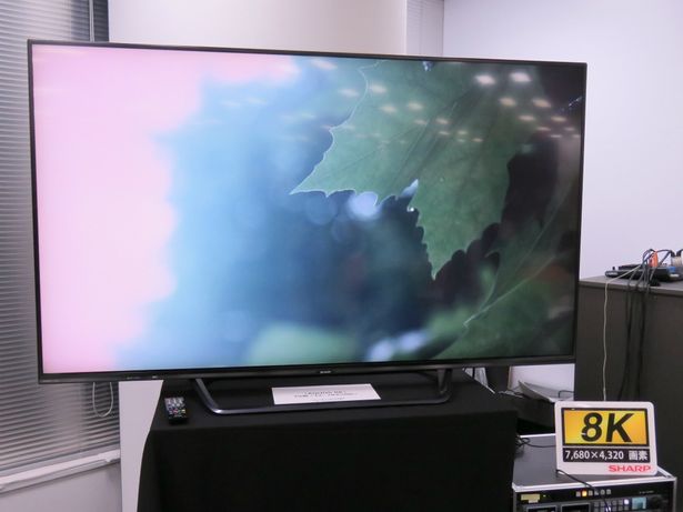 細かい光の表現や、葉の質感まで鮮明に再現されるAQUOS 8K ＜LC-70X500＞。今年12月に発売される