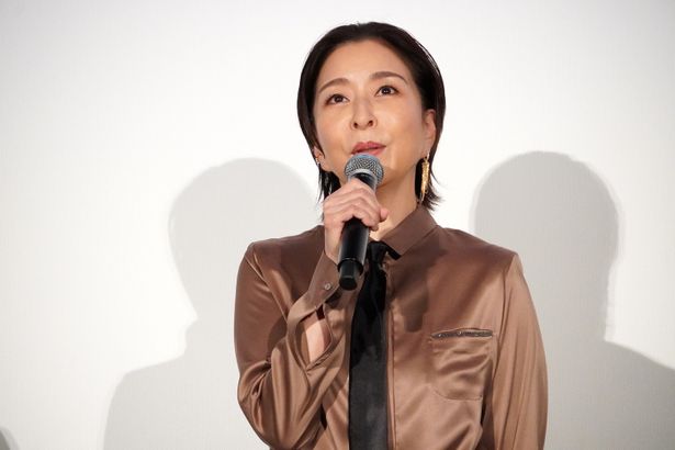 『室井慎次 生き続ける者』初日舞台挨拶に登壇した真矢ミキ