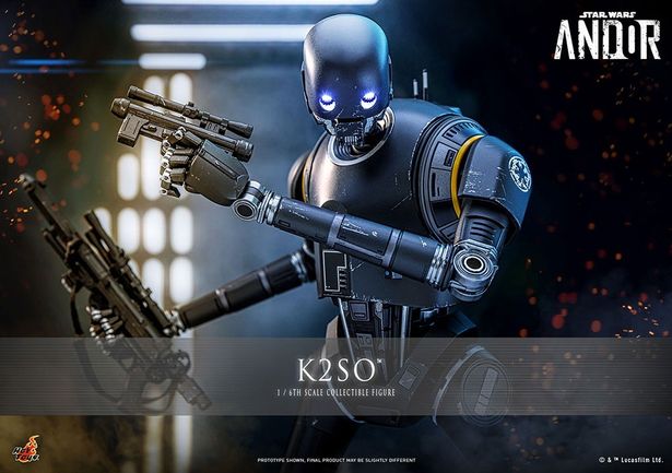 キャシアンの仲間になる前のドラマ版K-2SO(「【テレビ・マスターピース】『スター・ウォーズ：キャシアン・アンドー』1/6スケールフィギュア K-2SO」)