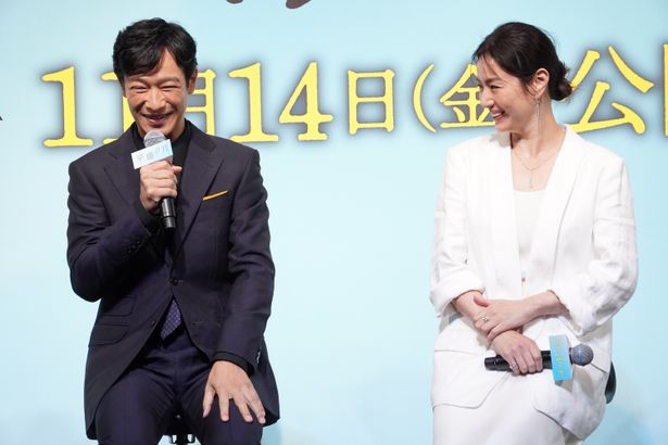 『平場の月』製作報告会見の様子