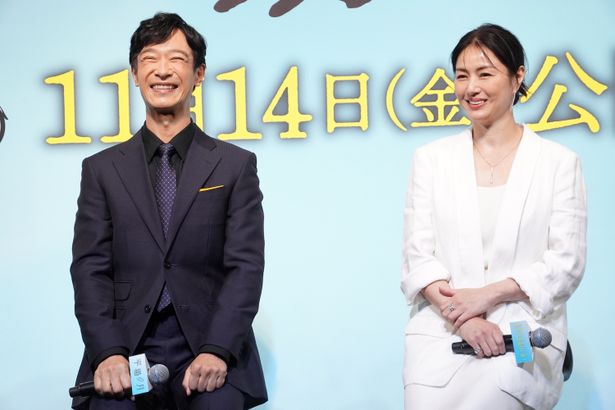 『平場の月』製作報告会見の様子