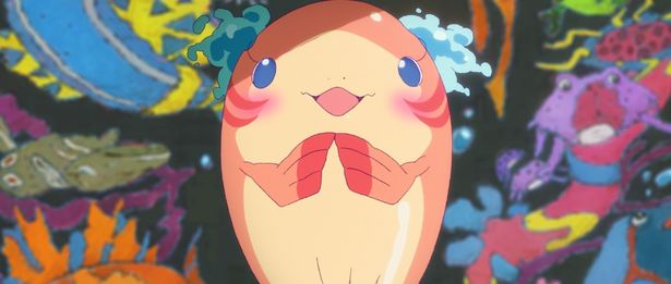 絵を1枚1枚描く手描きアニメーションにこだわり、圧倒的な作画量と美しい背景美術で、瑞々しくもかわいく人間と人魚の恋模様を描きだす
