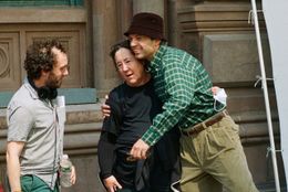 『顔を捨てた男』のセバスチャン・スタンらのメイキング写真