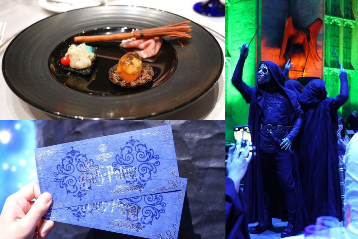 大広間で豪華ディナーやデザートを味わう「ホグワーツディナー」に潜入