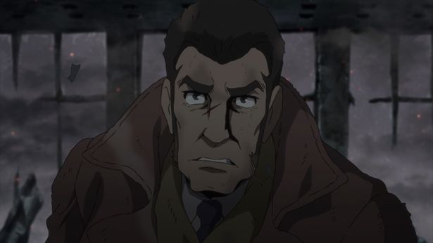 空港での爆破テロに巻き込まれる銭形(『LUPIN THE IIIRD 銭形と2⼈のルパン』)