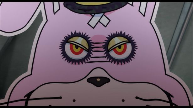 謎のピンクのうさぎのキャラクター