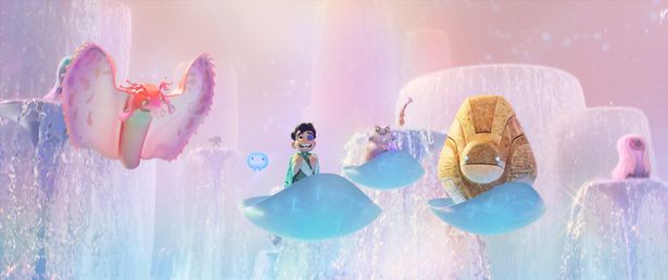 夢が叶いコミュニバースを訪れることになったエリオは大興奮！(『星つなぎのエリオ』)