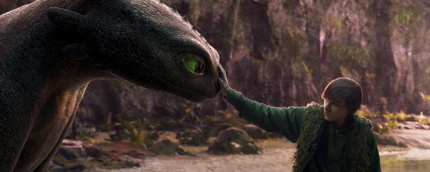 ドラゴンと交流するヒック