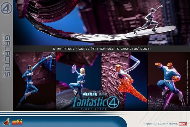ギャラクタスに挑む姿も再現できる(「【ソフビ・マスターピース】『ファンタスティック４：ファースト・ステップ』ジャンボ・ソフビフィギュア ギャラクタス」)