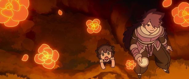 街で出会った妖精、フーシーに迎え入れられるシャオヘイ(『羅小黒戦記 ぼくが選ぶ未来』)