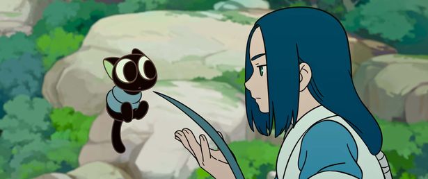 逃げようとするたび、ムゲンに捕まるシャオヘイ(『羅小黒戦記 ぼくが選ぶ未来』)