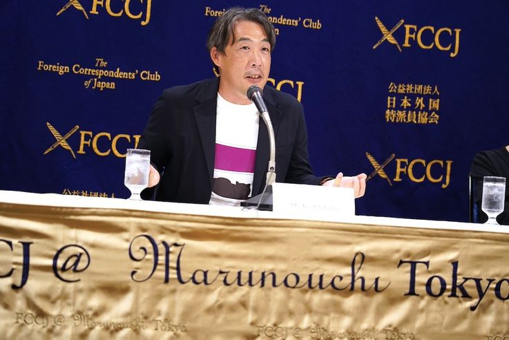 映画『遠い山なみの光』の「日本外国特派員協会 上映会」記者会見に登壇した石川慶監督