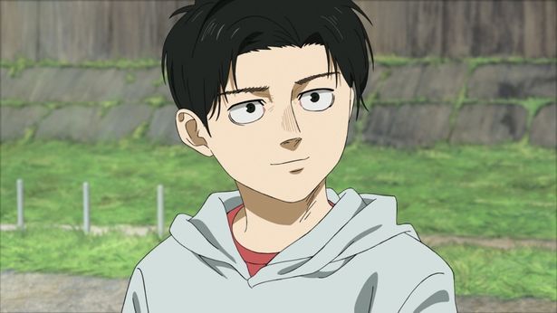 「100mを誰よりも速ければ、全部解決する」という衝撃的な言葉を投げかけるトガシ少年