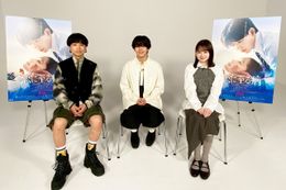 W主演キャスト長尾謙杜、山田杏奈とSaucy Dog石原慎也の3ショットインタビュー映像