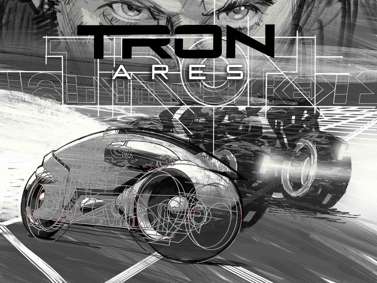 疾走するライトサイクル！前田真宏監督の描き下ろしイラスト