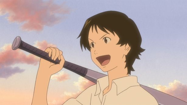 千昭と功介と野球に打ち込む、活発なスポーツ少女・真琴(『時をかける少女』)